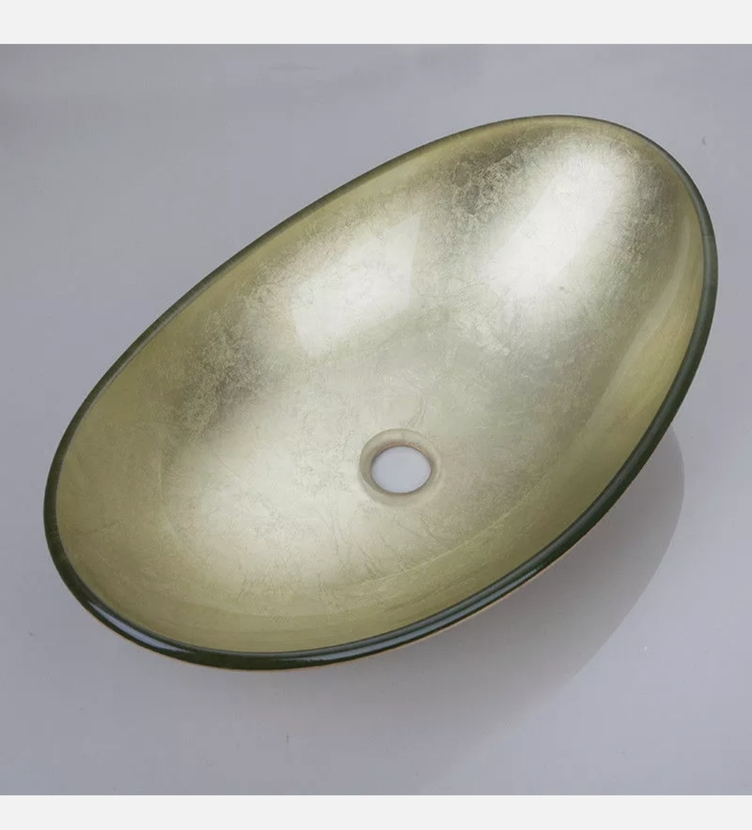 νιπτήρας χρυσός oval golden 4087